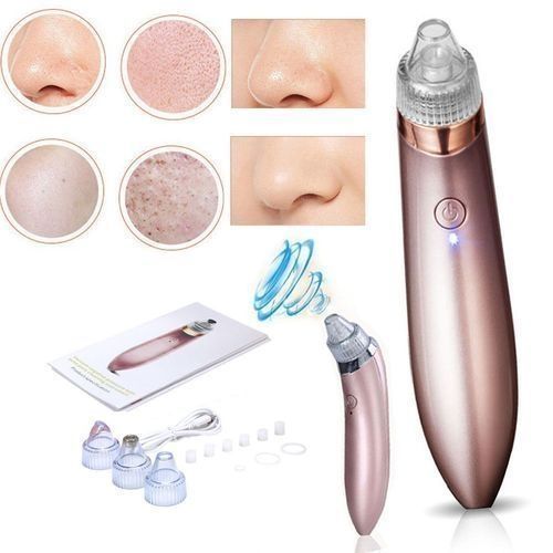 Blackhead Remover Face Acne Black Dot Pimple Electric Black head Vacuum Cleaner Pore Skin Care Tools Machine 4 Replacement Head (random color)