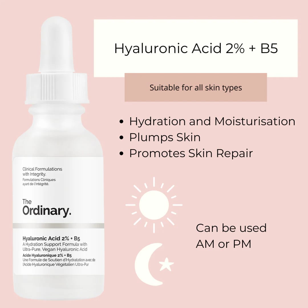 The Ordinary Hyaluronic Acid 2% + B5 Hydration Support Formula With Ultra Pure Vegan Hyaluronic Acid 30 ML