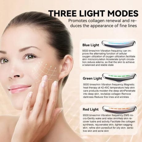Rechargeable Neck & Face Lifting Massager with EMS Microcurrent - (Type-C Charging)