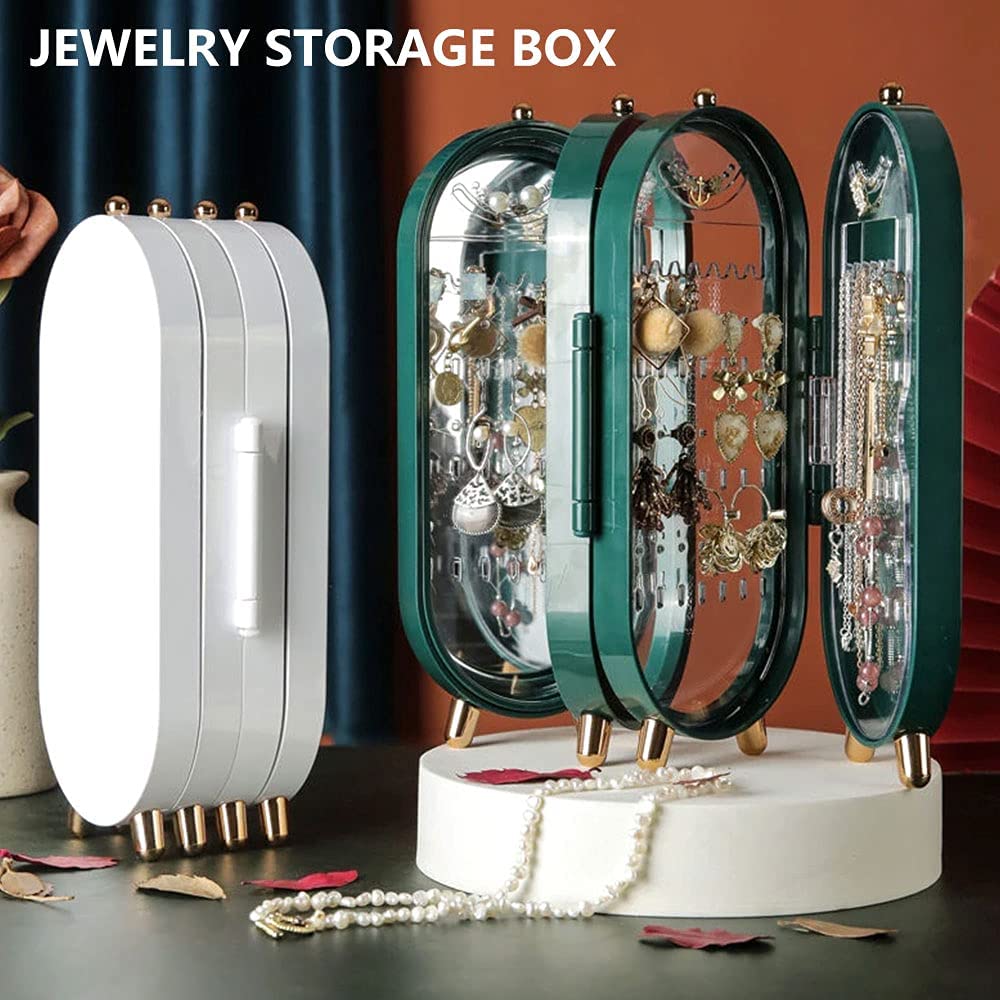 Jewellery Box Organiser with Mirror (Random Color)