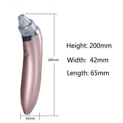 Blackhead Remover Face Acne Black Dot Pimple Electric Black head Vacuum Cleaner Pore Skin Care Tools Machine 4 Replacement Head (random color)