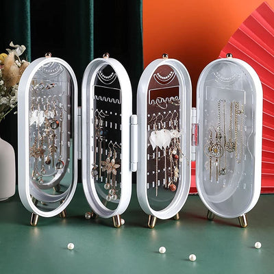 Jewellery Box Organiser with Mirror (Random Color)