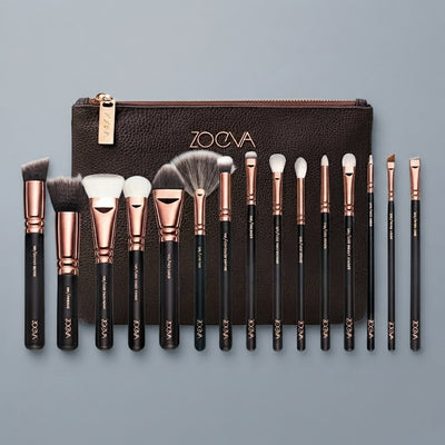 Zoeva 15 Piece Makeup Brushes Set With Pouch - Cosmetic Product Designed For Face Care And Daily Makeup Routine (Random Color)