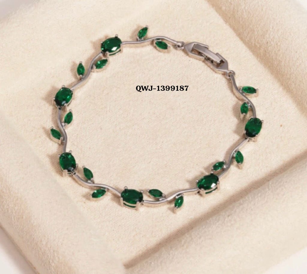 Tulip Bracelet – Premium Quality Stainless Steel Elegant Bracelet for Women | Silver Base Without Box Color Blue