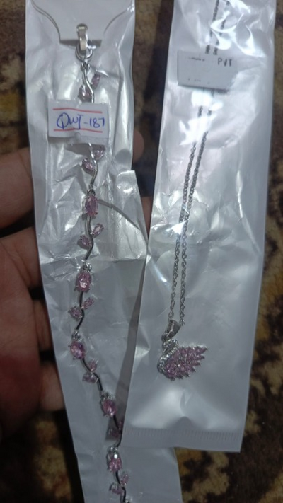 Tulip Bracelet With Swan Necklace Stainless Steel Durable Comfortable Stylish Affordable Practical Choice Reliable Performance | Golden Pink