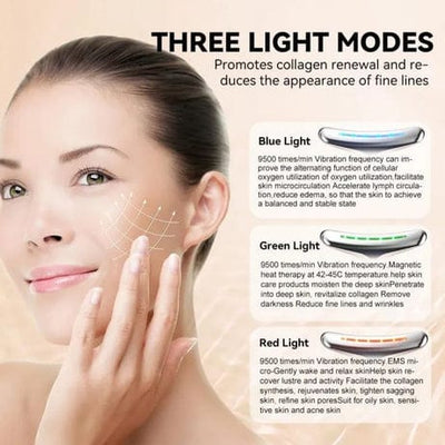 Rechargeable Neck & Face Lifting Massager with EMS Microcurrent - (Type-C Charging)